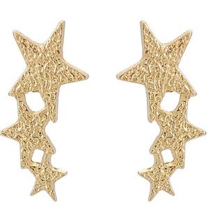 🧚🏼‍♀️Boho 3 Shooting Star Gold Tone Earrings